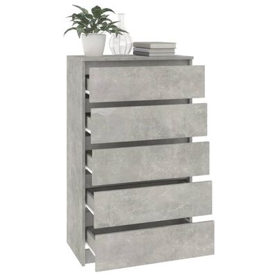 vidaXL Ladičar siva boja betona 60 x 36 x 103 cm od konstruiranog drva