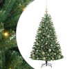 vidaXL Umjetno božićno drvce s nogom Zelena 120 cm PVC i metal
