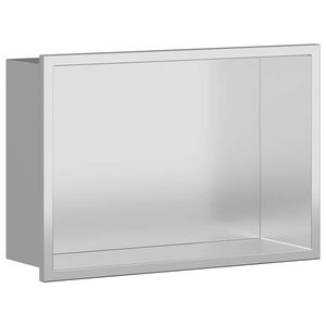 vidaXL Ničica za tu&scaron; Srebrna 30 x 20 x 9,5 cm Nehrđajući čelik