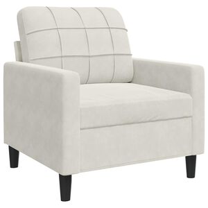 vidaXL Fotelja krem 60 cm baršunasta