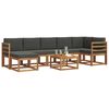vidaXL Set vanjskih sofa s jastukom 8 pcs Prirodna i antracit