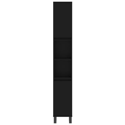 vidaXL 3-dijelni set kupaonskih ormarića crni od konstruiranog drva