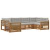 vidaXL Set vanjskih sofa 6 kom. Prirodna i svjetlosiva