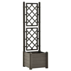 vidaXL Vrtna sadilica s re&scaron;etkom 43 x 43 x 142 cm PP antracit