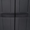 vidaXL Vanjski ormarić za pohranu crni 65 x 37 x 165 cm PP