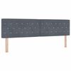 vidaXL LED glava kreveta s LED trakama Tamno siva 180 cm Bar&scaron;un
