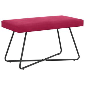 vidaXL klupa Vinska crvena 80 x 40 x 45 cm Bar&scaron;un