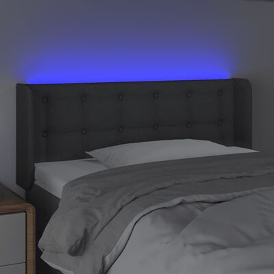 vidaXL LED uzglavlje tamnosiv 93x16x78/88 cm od tkanine