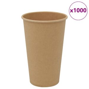 vidaXL papirnate &scaron;alice za kavu 1000 kom 16 oz 400 ml smeđe