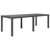 vidaXL Vrtni stol smeđi 220 x 90 x 72 cm plastika s izgledom ratana