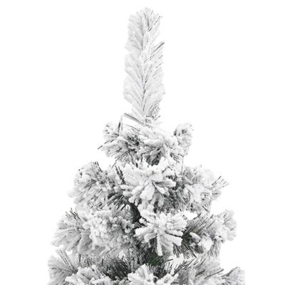 vidaXL Tanko umjetno božićno drvce sa snijegom zeleno 150 cm PVC