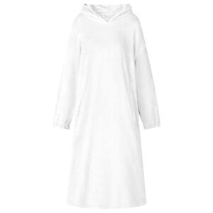 vidaXL Deka majica s kapuljačom Bijelo s Flanel