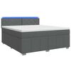 vidaXL Boxspring krevet s madracem Tamnosiva 160 x 200 cm Tkanina