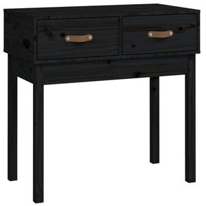 vidaXL Konzolni stol crni 76,5x40x75 cm od masivne borovine