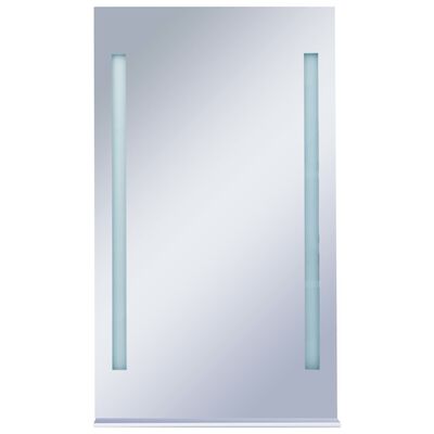 vidaXL Kupaonsko LED zidno ogledalo s policom 60 x 100 cm