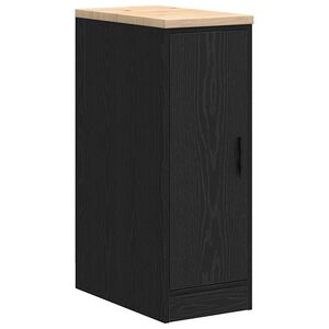 vidaXL Garažni ormar za odlaganje crni 30x51x85 cm masivne borovine