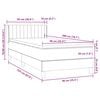 vidaXL Box Spring krevet s madracem svijetlo sivi 90x220 cm bar&scaron;un