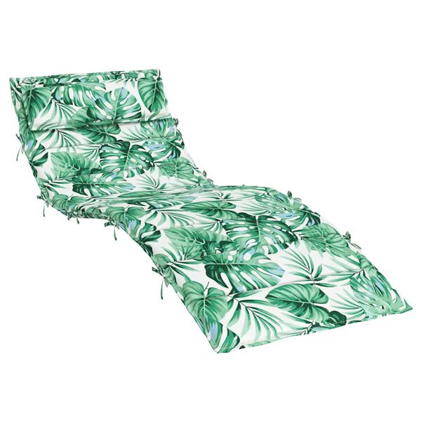 vidaXL Jastuk za ležaljku s uzorkom li&scaron;ća 180x60x4 cm tkanina Oxford