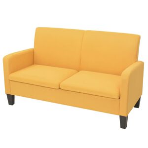 vidaXL Kauč Dvosjed 135x65x76 cm Žuti