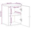 vidaXL Zidni kupaonski ormarić crni 38x33x48 cm Puno drvo Mango