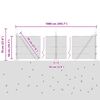 vidaXL Stup za ogradu Siva 10 x 0,5 m (mreža 13 mm) Čelik i PVC