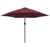 vidaXL Vrtni suncobran s metalnim stupom 300 cm bordo