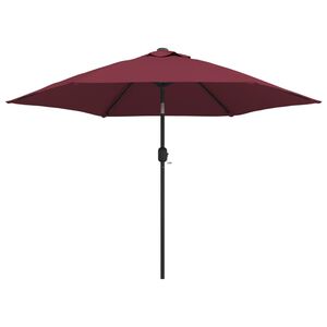 vidaXL Vrtni suncobran s metalnim stupom 300 cm bordo