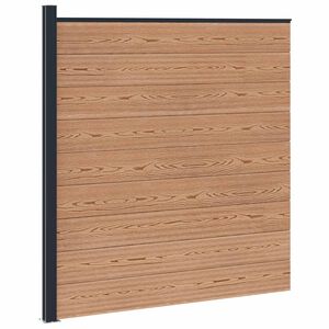 vidaXL Set ograde 175 x 186 cm WPC i aluminij Smeđa