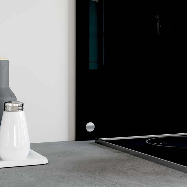 vidaXL Kuhinjska zaštita od prskanja crna 80 x 50 cm kaljeno staklo