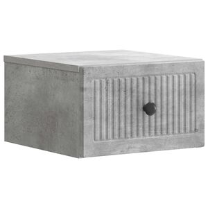 vidaXL Noćni ormarić za montažu na zid Betonska siva 33 x 34,5 x 20 cm