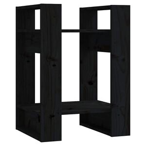 vidaXL Ormarić za knjige / pregrada crni 41x35x57 cm od borovine