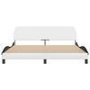 vidaXL Okvir za krevet Dover bijelo-crni 180x200cm umjetna koža