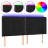 vidaXL LED uzglavlje crno 183 x 16 x 118/128 cm bar&scaron;unasto