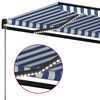 vidaXL Tenda na ručno uvlačenje LED 400 x 300 cm plavo-bijela