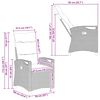 vidaXL Vrtna stolica 2 pcs siva i modra 56 x 60 x 112 cm