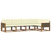 vidaXL Set vanjskih sofa s jastukom 5 pcs Prirodna i krem