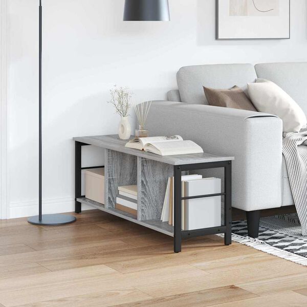 vidaXL Polica Siva Sonoma 102 x 32 x 40,5 cm Konstruirano drvo