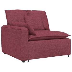 vidaXL Modularni kauč s naslonom za ruke i jastucima, vinsko crvena 100 cm
