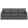 vidaXL Sofa 180cm Tamno siva Metal