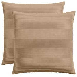 vidaXL Presvlaka za jastuk 2 pcs HEERLEN Smeđa 70 x 70 cm Kord