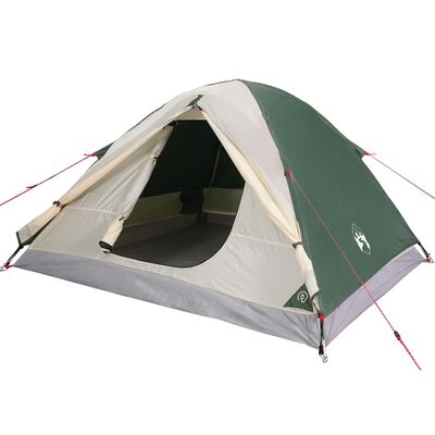 vidaXL Kupolasti šator za kampiranje za 3 osobe zeleni vodootporni
