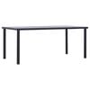 vidaXL Blagovaonski stol crni i siva boja betona 180 x 90 x 75 cm MDF
