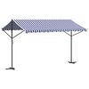 vidaXL Samostojeća tenda plavo-bijela 400 x 300 cm od tkanine i čelika