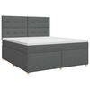 vidaXL Boxspring krevet s madracem Tamnosiva 160 x 200 cm Tkanina