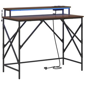 vidaXL Stol Smeđi hrast 100 x 50 x 86,5 cm Konstruirano drvo