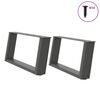 vidaXL Noge za klub stolić U-oblik 2 kom antracit 70 x (30-31) cm čelik