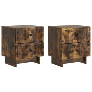vidaXL Noćni ormar 2 kom. Dimljeni hrast 43 x 34,5 x 47,5 cm