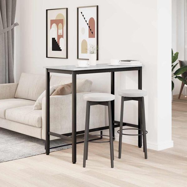 vidaXL stol Siva Sonoma 100 x 50 x 90,5 cm Inženjerska drva i čelik