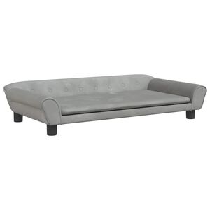 vidaXL Dječja fotelja svjetlosiva 100 x 50 x 26 cm bar&scaron;unasta