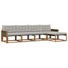 vidaXL Set vanjskih sofa 5 kom. Prirodna i svjetlosiva